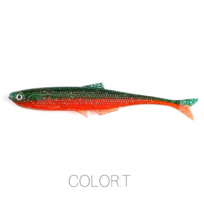 NEW  Leanness Shadteez 60Mm/80Mm Perch Bass Artificia Pike Zander Predator Fishing 3D Eyes Soft Lure Fishing Lures