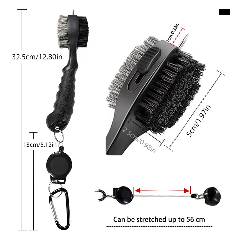 Golf Club Brush Golf Groove Cleaning Brush 2 Sided Golf Putter Wedge Ball Groove Cleaner Kit Cleaning Tool Golf Accessories
