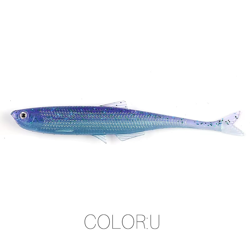 NEW  Leanness Shadteez 60Mm/80Mm Perch Bass Artificia Pike Zander Predator Fishing 3D Eyes Soft Lure Fishing Lures