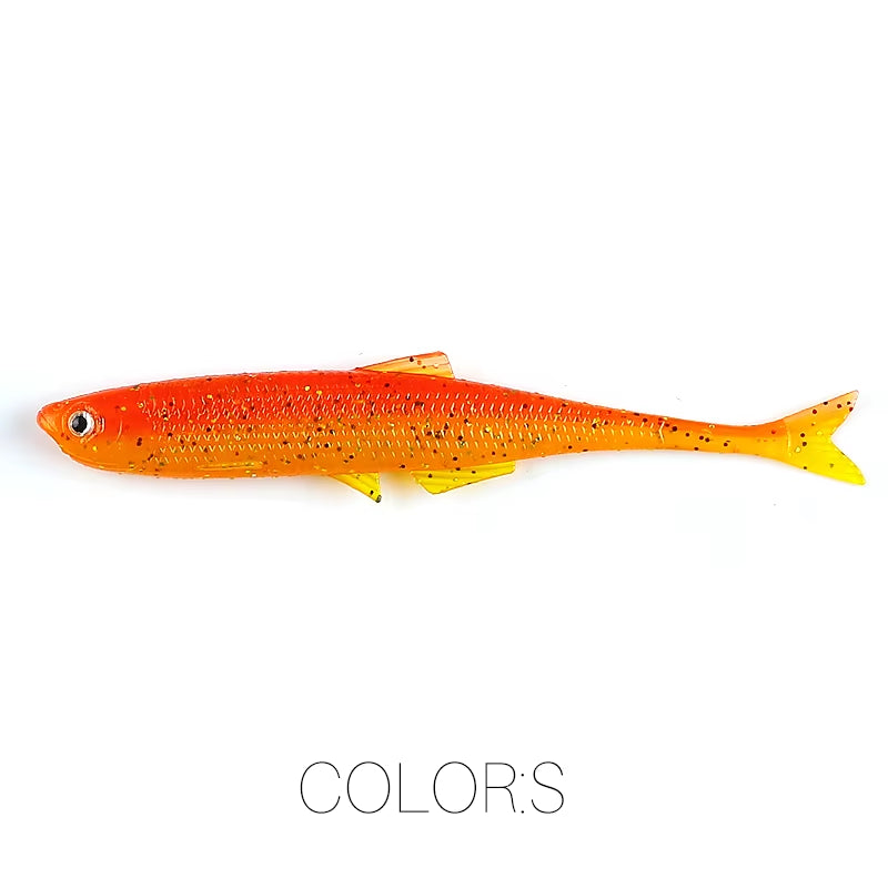NEW  Leanness Shadteez 60Mm/80Mm Perch Bass Artificia Pike Zander Predator Fishing 3D Eyes Soft Lure Fishing Lures