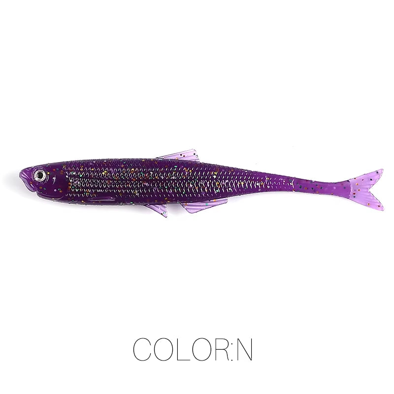 NEW  Leanness Shadteez 60Mm/80Mm Perch Bass Artificia Pike Zander Predator Fishing 3D Eyes Soft Lure Fishing Lures