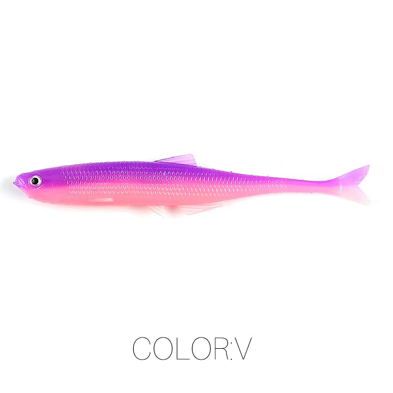 NEW  Leanness Shadteez 60Mm/80Mm Perch Bass Artificia Pike Zander Predator Fishing 3D Eyes Soft Lure Fishing Lures