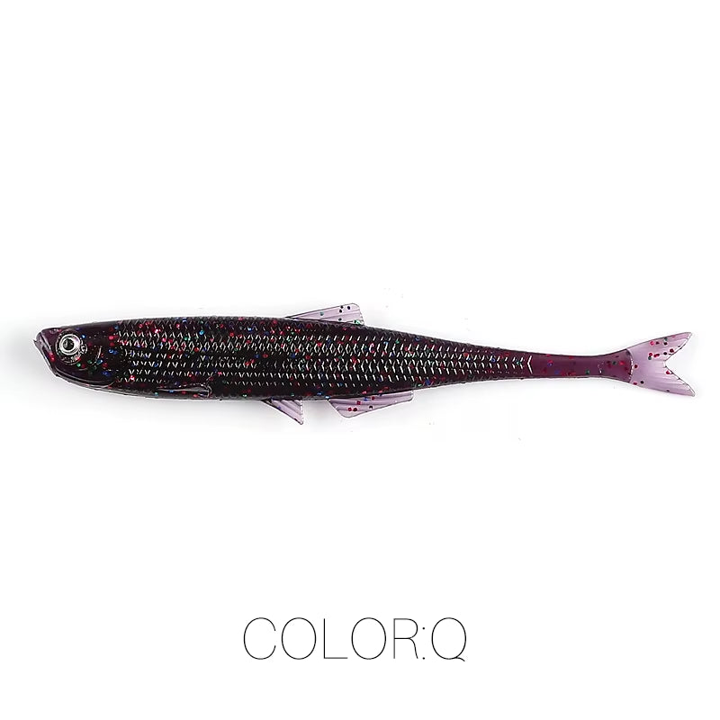 NEW  Leanness Shadteez 60Mm/80Mm Perch Bass Artificia Pike Zander Predator Fishing 3D Eyes Soft Lure Fishing Lures