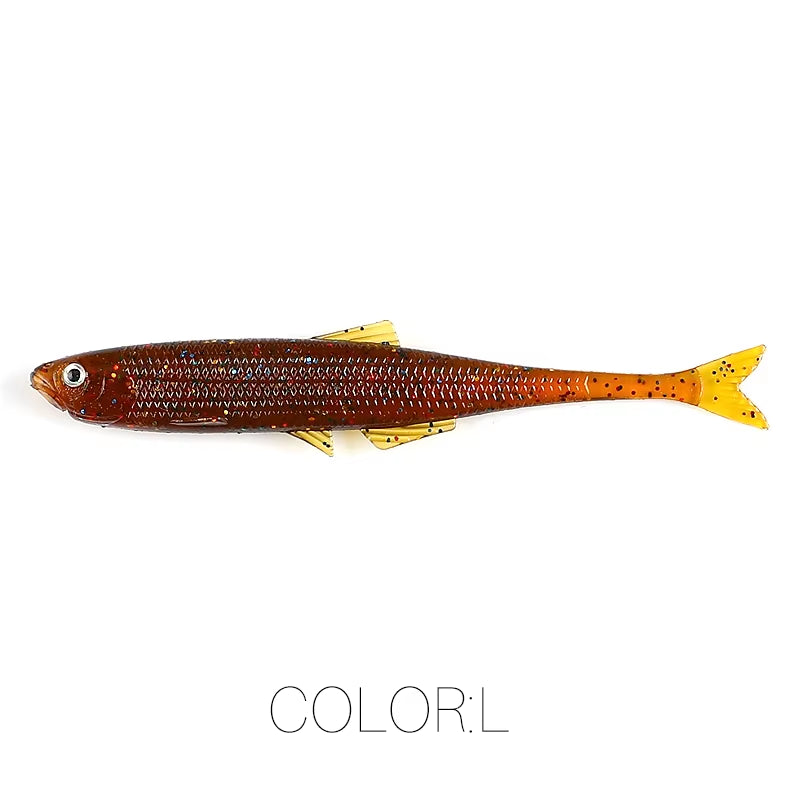 NEW  Leanness Shadteez 60Mm/80Mm Perch Bass Artificia Pike Zander Predator Fishing 3D Eyes Soft Lure Fishing Lures