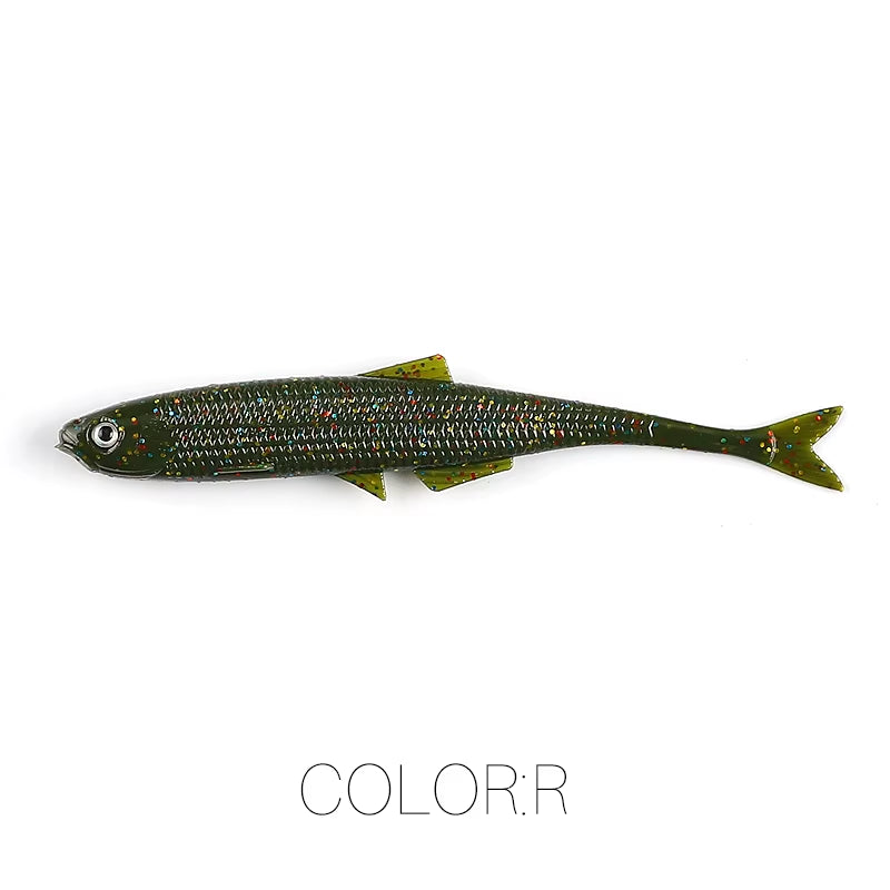 NEW  Leanness Shadteez 60Mm/80Mm Perch Bass Artificia Pike Zander Predator Fishing 3D Eyes Soft Lure Fishing Lures